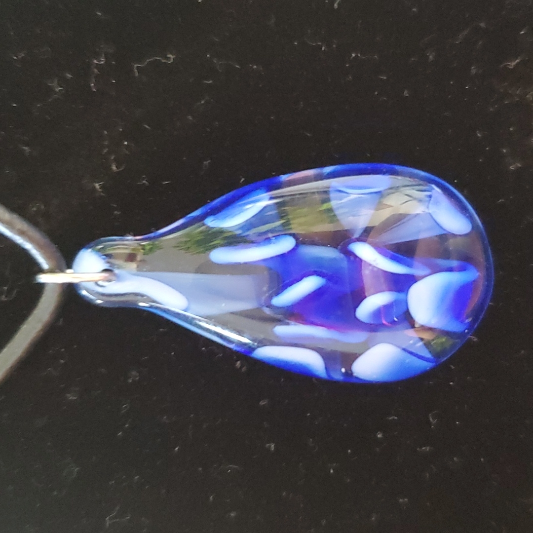 Hand-Mand Glass Necklace.